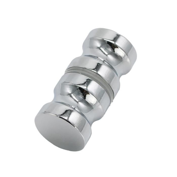 N\A Lot de 2 boutons de porte de douche en acier inoxydable brillant pour porte de douche