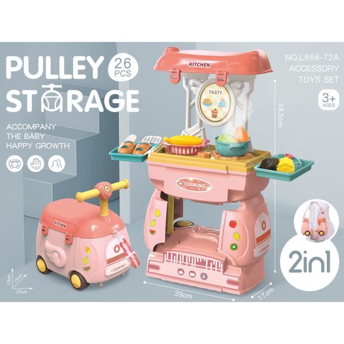 Ibasenice – Set De Cuisine Jouet électrique Avec Lumière – 53 Cm – Accessoires Pour Garçons Et Filles – Jeu D'imitation