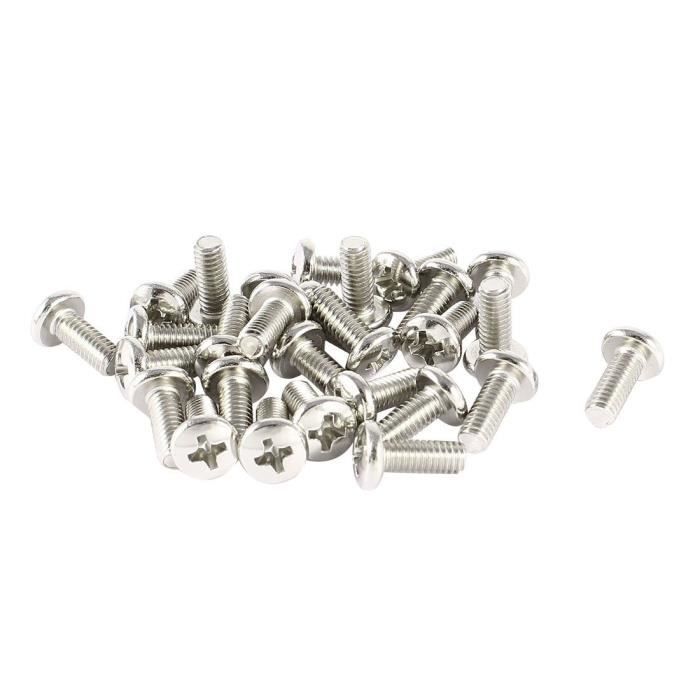 Lot De 10 Vis Phillips M4x10mm Pour Montage écran TV/ordinateur - Marque Uxcell - Neuf