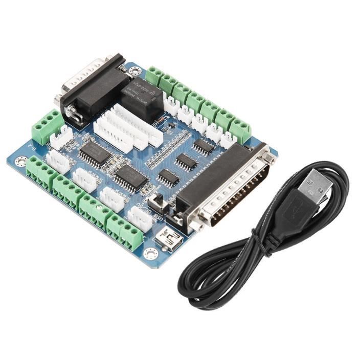 Carte Contrôleur 4 Axes NVCM CNC MACH3 USB - Moteur Pas à Pas Interface Contrôle Mouvement