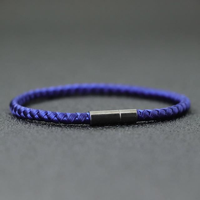 Bracelet En Corde Double Couche Minimaliste Avec Boucle Pour Homme Et