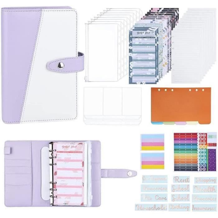Classeur Budget A6 - 30 Pièces - Enveloppes Zippées - Organisateur Finances - Cadeau Pratique