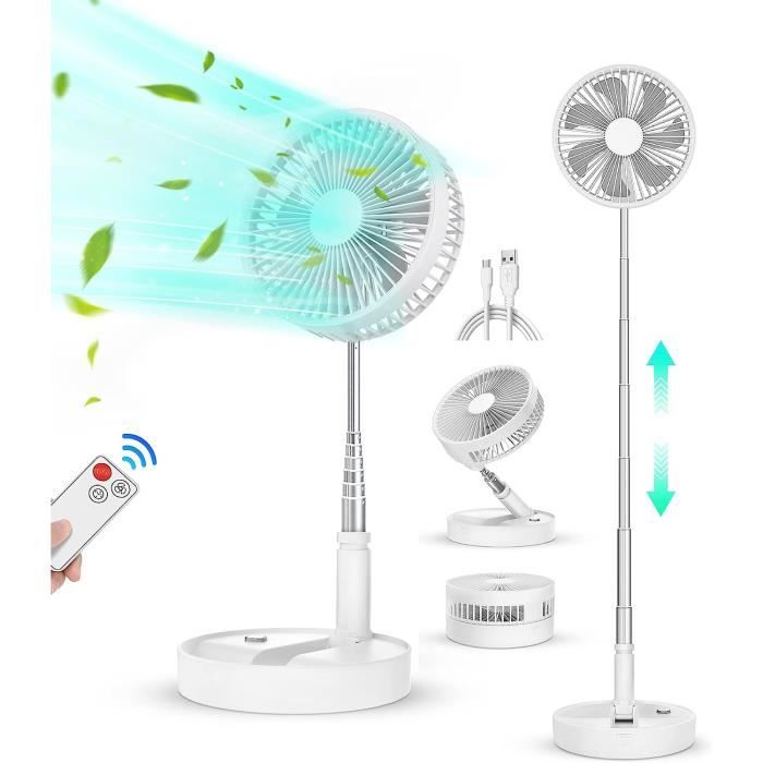 Ventilateur Sur Pied Sans Pales – Ventilateur Colonne Silencieux – Port USB – Pour Bureau, Chambre, Voyage – Design Moderne