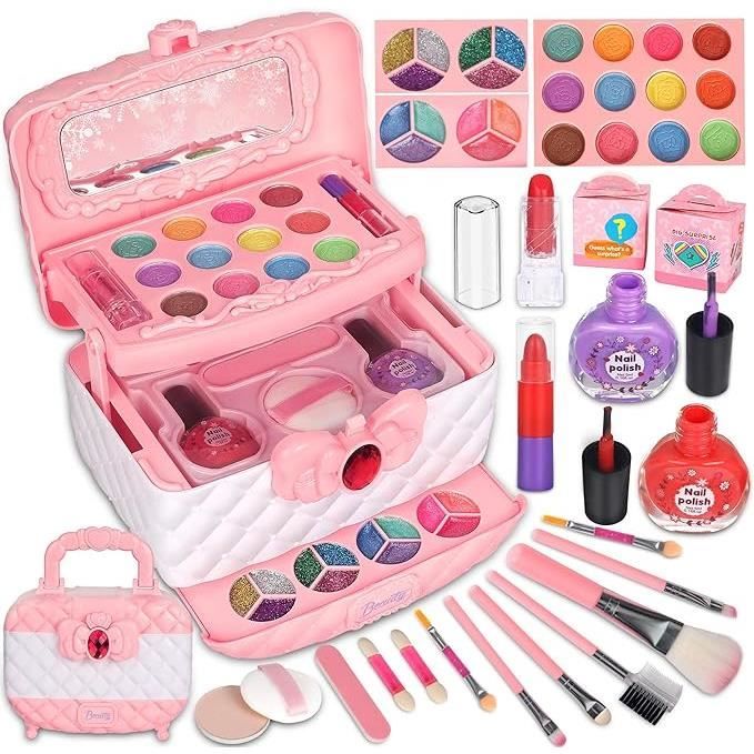 Jorunb kit de maquillage pour enfants pour fille ensemble lavable