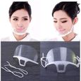 10pcs Visière de Protection Réutilisable, Masque Transparent Visage Anti-Salive Anti-buée Couvre Bouche et Nez Facial Protection-1