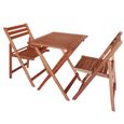 Ensemble table et chaises en bois - Salon de jardin - Acacia - Pliable-1