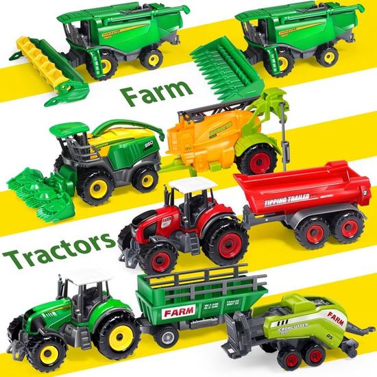 Molto Tapis De Jeu Ferme Avec 3 Tracteurs Et 12 Panneaux – Jouet Éducatif 124x60 Cm Dès 3 Ans