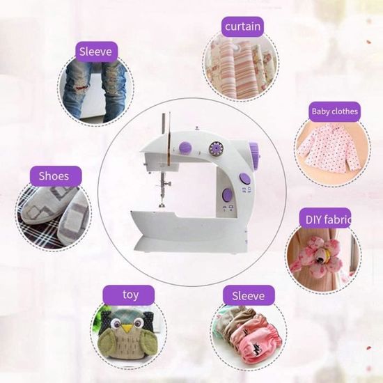 Bougie De Machine EU - Machine à Coudre Manuelle électrique Sans Fil, Mini Assistant Portable