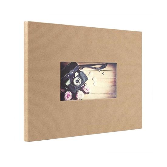 Album Photo Scrapbooking ACROPAQ – 100 Pages, Jusqu’à 600 Photos, Couverture En Lin Beige