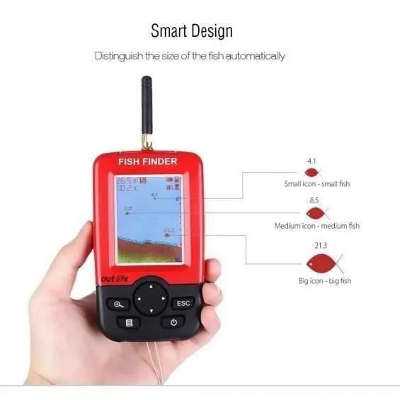 FFC1108-1 Vente Chaude Alarme 100 M Portable Sonar LCD Détecteurs de Poissons leurre De Pêche Sondeur De Pêche - [FFC1108]-1 - Sport