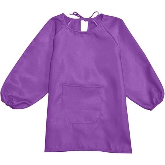 Blouse D'artiste Enfant 2 Pièces – Manches Longues, Poche, Fermeture, Polyester, 2-12 Ans
