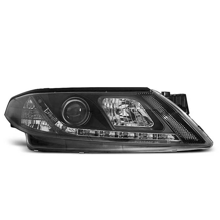 Kit 2 Feux LED Noirs 90mm Pour Renault Clio, Kangoo, Laguna, Megane, Master - Universel
