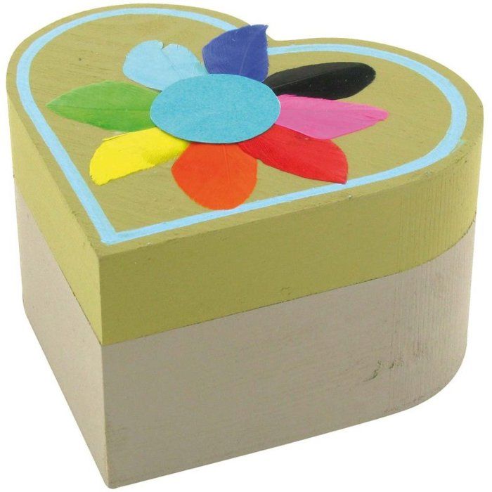 Rayher Cœur En Bois MDF Blanc 15,5x14,5cm - Déco à Personnaliser