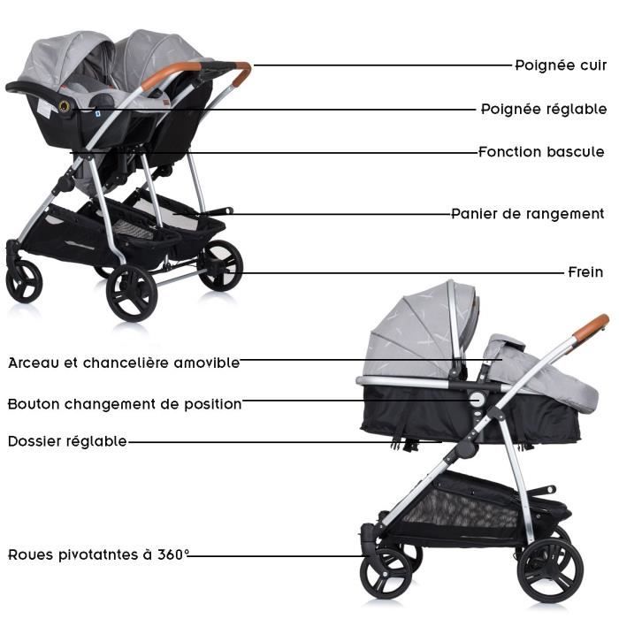 Cdiscount top poussette jumeaux