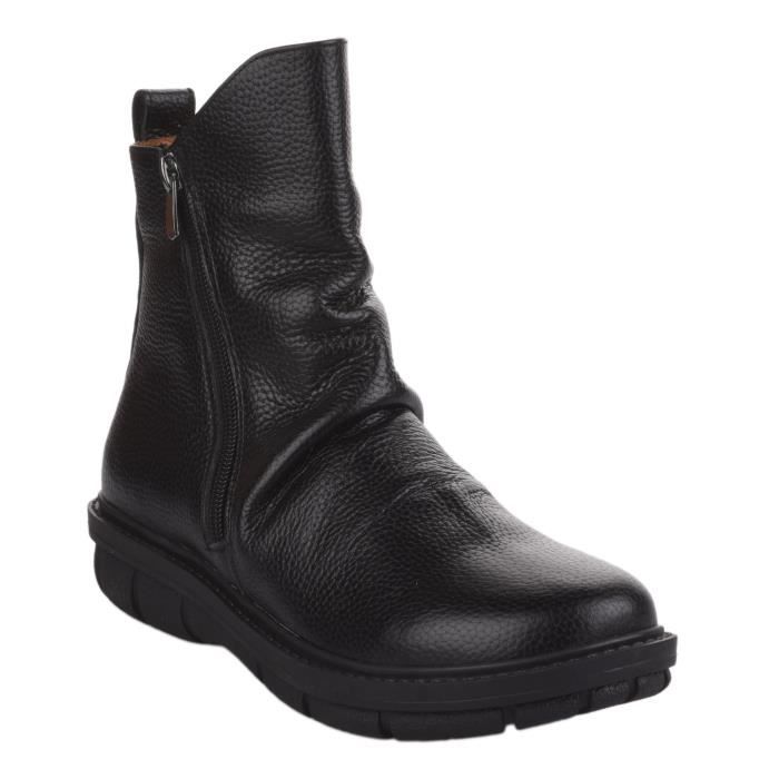 Boots femme MIGLIO Noir 39 Noir Cdiscount Chaussures