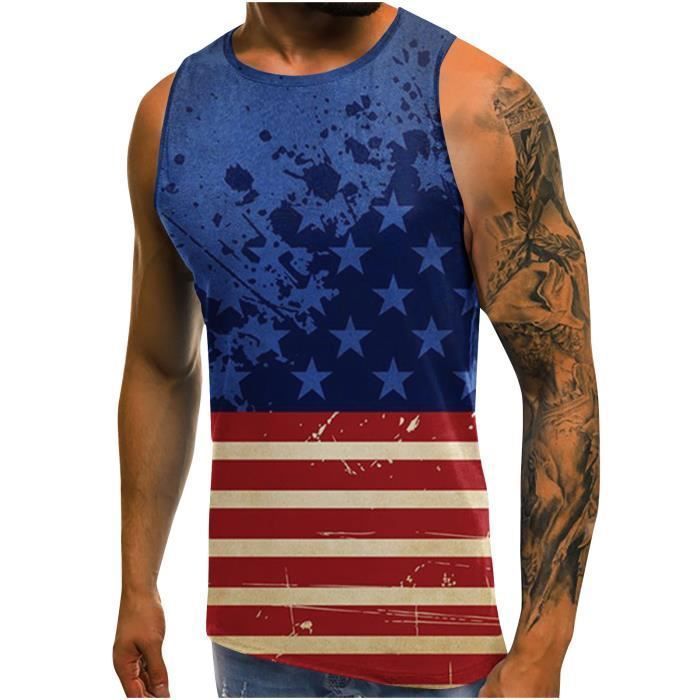 L3 D bardeur Jour de l Ind pendance pour Homme Pull de Sport de
