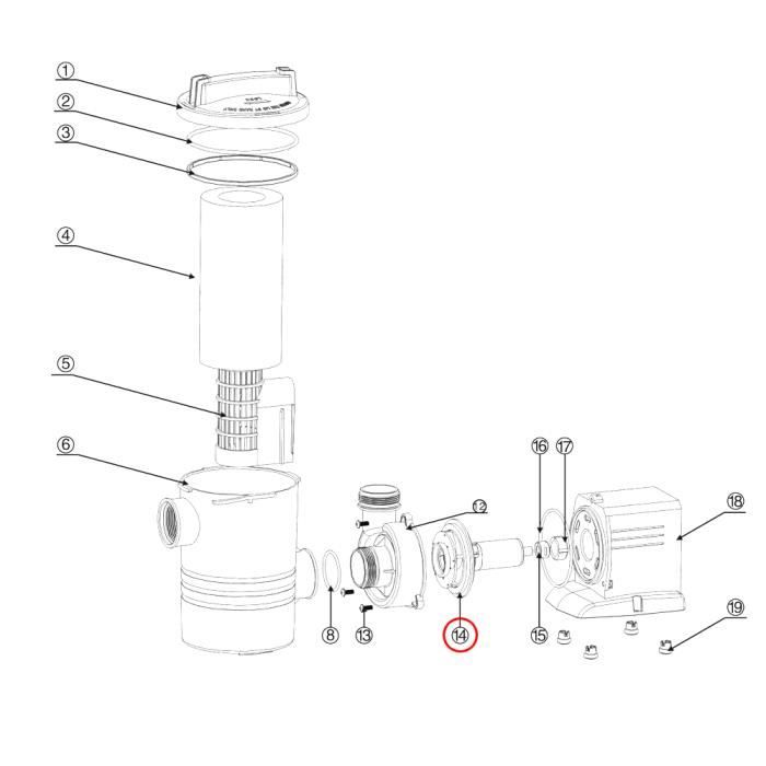 Joint Pour Pompe De Piscine SunSun HZS-550/750 - Pièce Détachée De Rechange