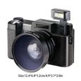 Appareil photo numérique Vlogging vidéo caméscope numérique HD 1080P écran Rotatif avec Grand Angle Noir-2