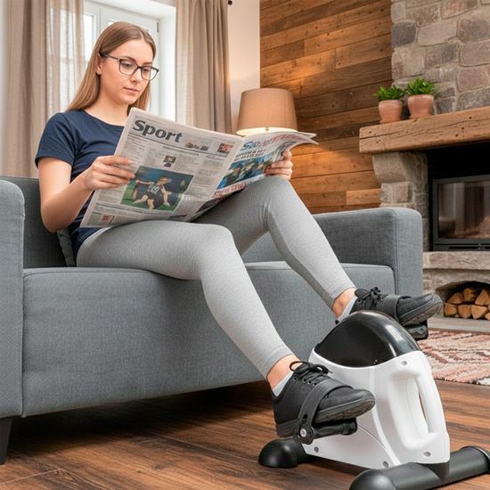 Bonplus BP Mini Vélo Électrique - Pédaleur 12 Vitesses - Rééducation Et Fitness - Télécommande Incluse