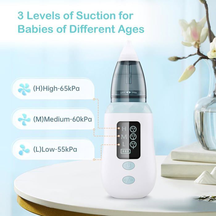 Mouche-bébé électrique Anluomania - Aspirateur Nasal Rechargeable - 3 Buses Silicone 3 Niveaux Aspiration - Avec Lumière Et Musique Philips Avent Mouche-bébé électrique Anluomania - Aspirateur Nasal Rechargeable - 3 Buses Silicone 3 Niveaux Aspiration - Avec Lumière Et Musique Philips Avent