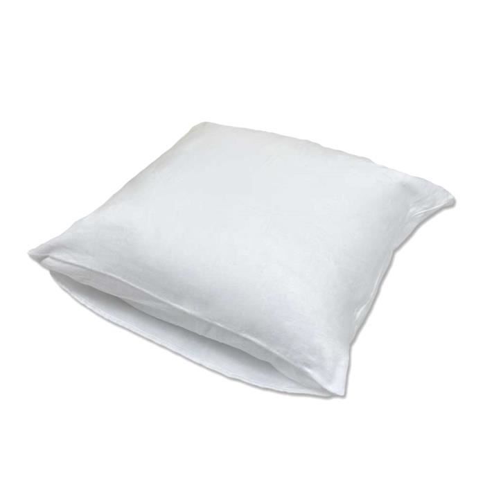 Housse protège oreiller carrée 60x60cm antistatique en coton et fibre de  carbone/ sous taie d'oreiller pur coton - Cdiscount Maison