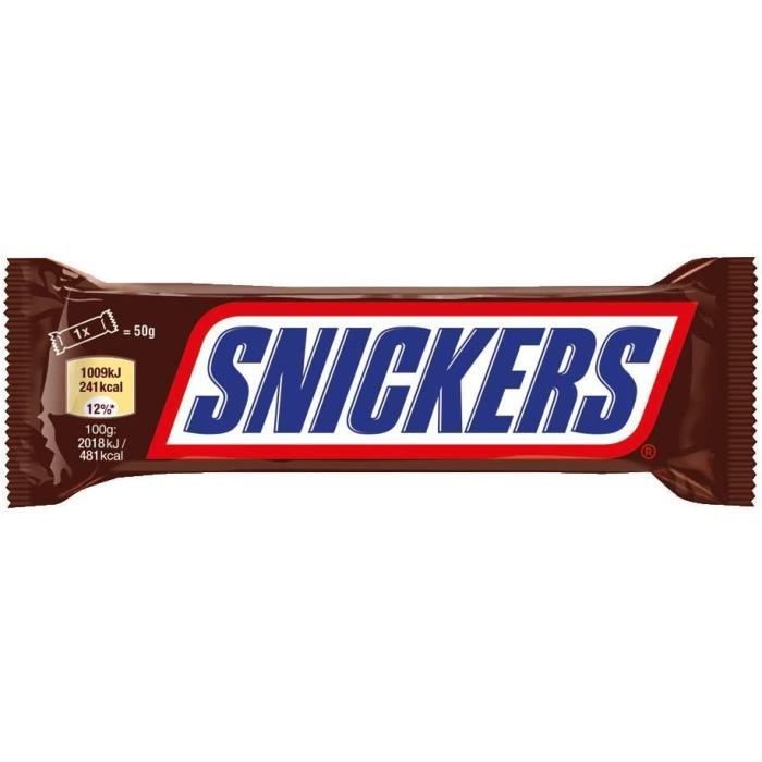 Barres chocolatées au chocolat au lait Snickers de taille amusante, sac de  10,59 oz