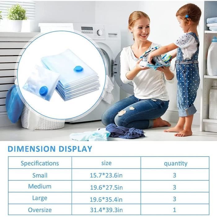 10 Pi ces Sac Sous Vide Vetement Aspirateur Sac De Rangement Sous