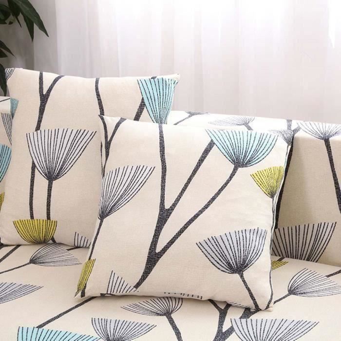 Housse De Canapé élastique Avec Motif Floral En Relief - Protection Universelle - Polyester/élasthanne - Neuf
