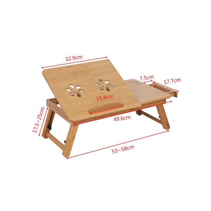 TABLE PLIABLE POUR Ordinateur Portable Bureau Support Incliné EUR 14,25