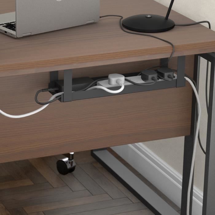 2 range-câbles sous le bureau, plateau de rangement sous le bureau
