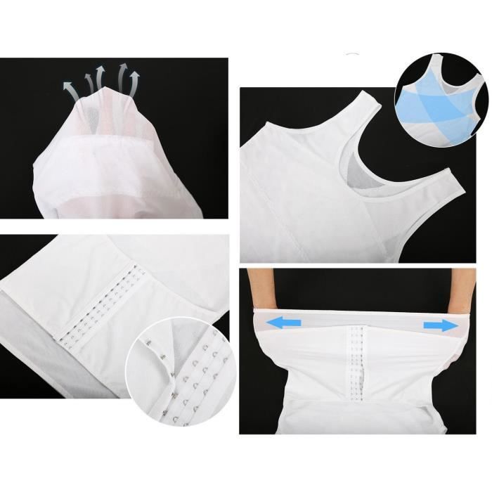 Gilet Sauna Homme Double Compression – Corset Sudation Waist Trainer Pour Ventre Plat Et Fitness