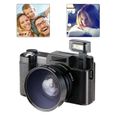 Appareil photo numérique Vlogging vidéo caméscope numérique HD 1080P écran Rotatif avec Grand Angle Noir-3