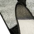 Tapis de salon design avec motif de vagues | entretien facile | noir gris blanc  - 60x110 cm-3