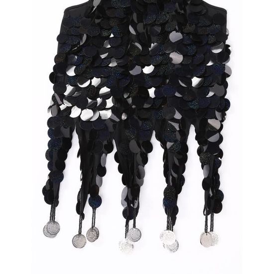 iiniim Robe de Danse Latine Tango Charleston /à Franges Enfant Fille 1920s Vintage Robe /à Bretelle Soir/ée Bal Paillettes Robes sans Manches Col V