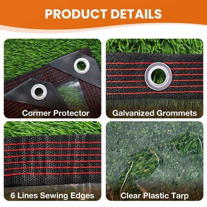 Bâche Imperméable En PVC Transparent Avec œillets Et Corde Pour Camping, Serre, Jardin, Balcon, Maison, Jardin, Bâche En Plastique