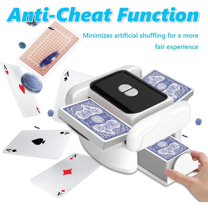 Mélangeur de Cartes Automatiqu,Melangeur de Carte Électronique pour 1-2 Ponts Mode Auto & Manuel