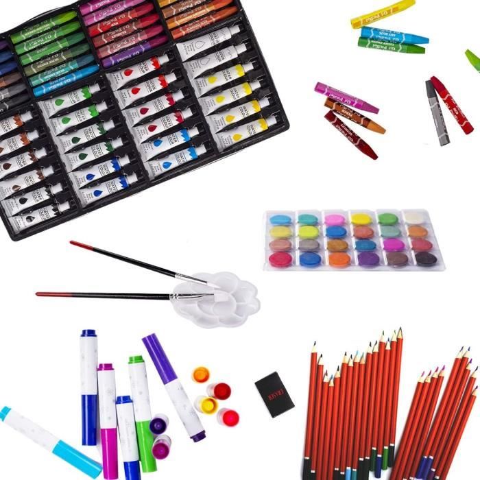 Cadeaux Licorne Couronne pour Filles Grande Trousse Crayons Rigide avec Compartiment