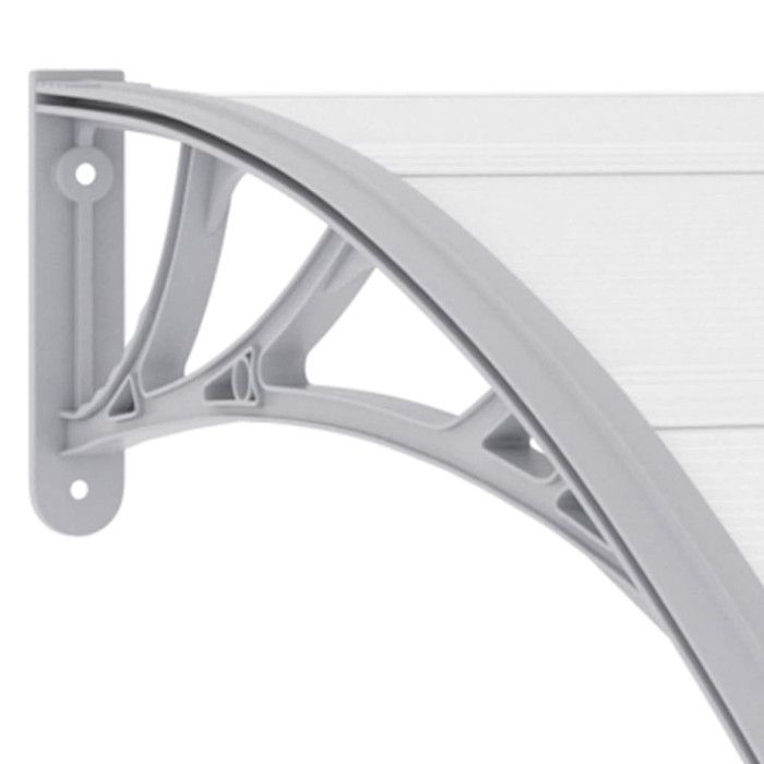 Auvent de porte - vidaXL - 200x80 cm - Gris et transparent ...