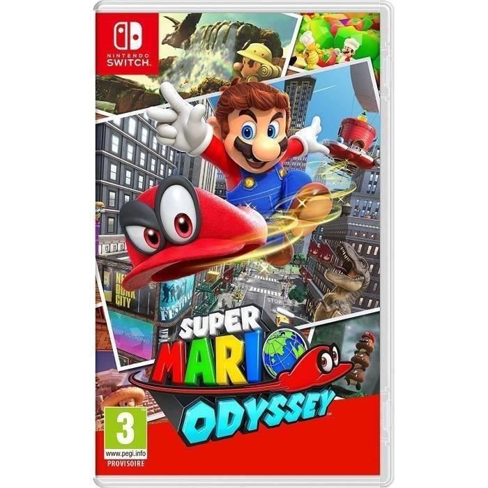 Pack Nintendo Switch Grise Super Mario Odyssey Mario Tennis