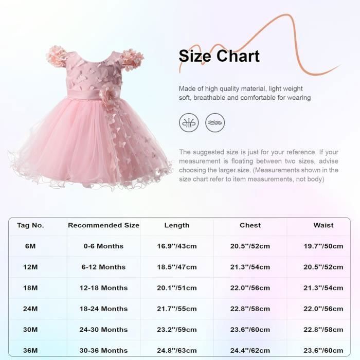 Robe Demoiselle d'honneur Bébé Fille Robe de Princesse Fleur