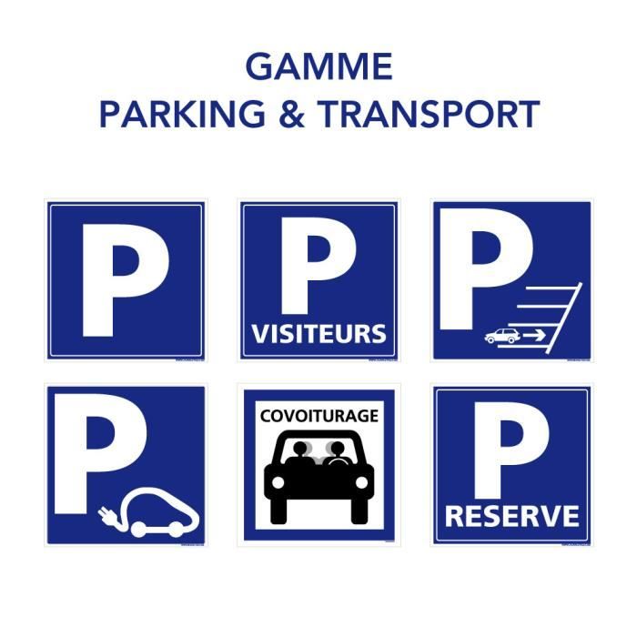 Panneau Parking Réservé CarréPlastique PVC 1,5 mm125 x 125 mm 125 x 125 mm  Plastique PVC 1,5 Mm - Cdiscount