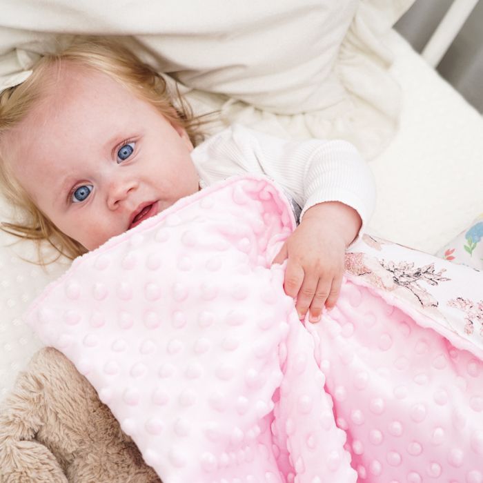 Couverture Bébé avec Minky 75x100 cm - TOTSY BABY - Rose poudré Motif  Cynorrhodon - Anti-allergique - Cdiscount Puériculture & Eveil bébé