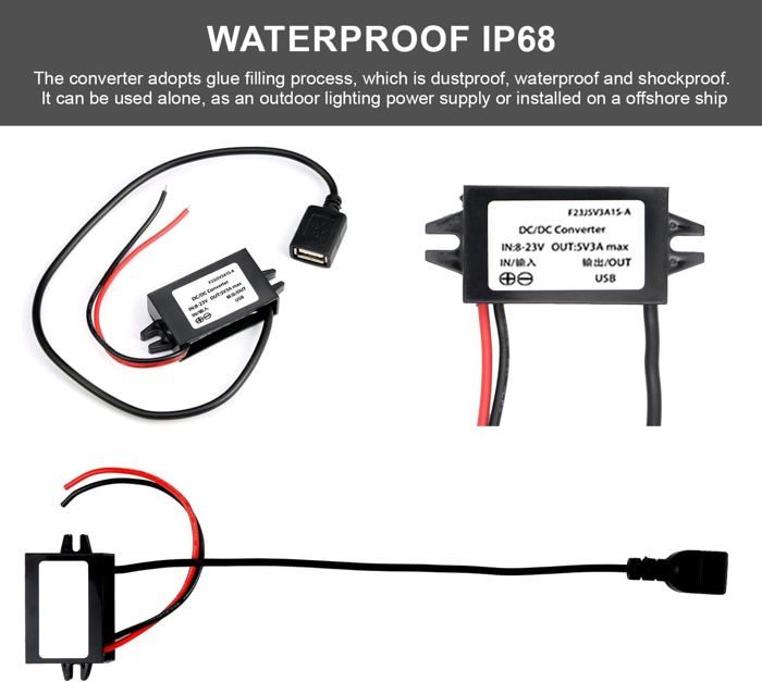 12V 5V Convertisseur, DC DC 8V32V à 5V Convertisseur de Tension USB 3A — free download