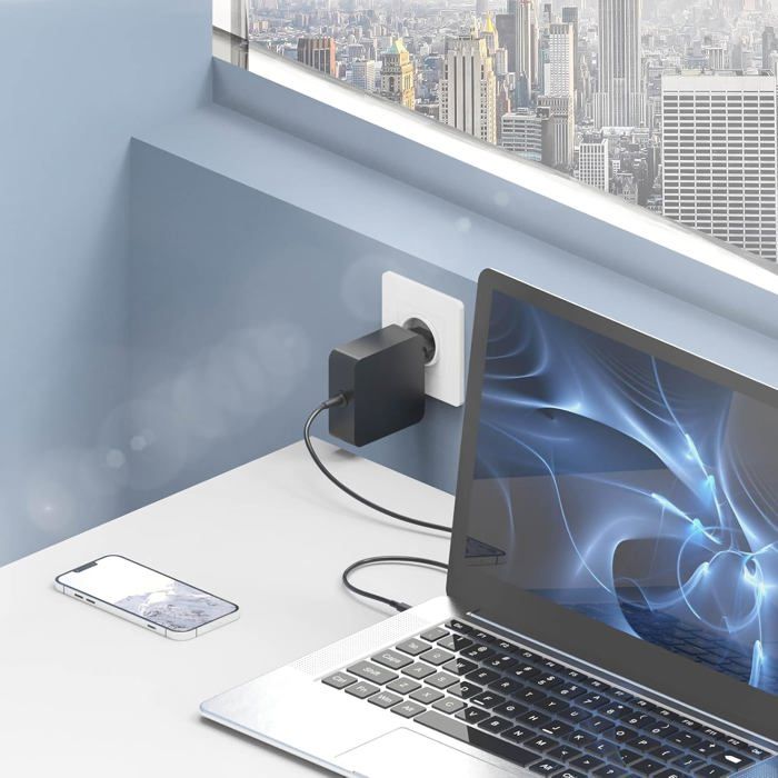 Chargeur USB C 100W Alimentation pour MacBook Pro/Air, Lenovo Thinkpad