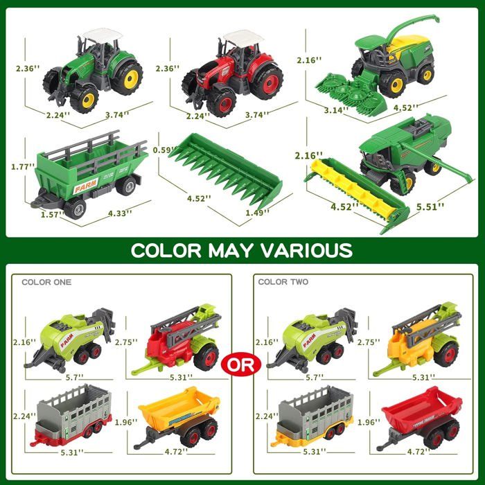 KNASON – Ferme Animée Avec Grand Tapis 120x80 Cm Et 38 Pièces – Figurines, Tracteur Et Accessoires – Cadeau éducatif 3-5 Ans