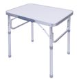 Table pliante de camping réglable en alliage d'aluminium pour pique-nique de camping de jardin en plein air--BNE-0