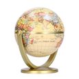 VINGVO Globe terrestre Mini World Map Globe English Edition Desktop Rotating Earth Geography Globe Outil d'enseignement-0
