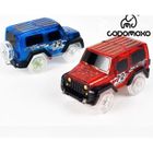 codomoxo® Lot de 2 Voitures 4x4 Magic pour Circuit Magique Tracks Flexible Lumineux Phosphorescent