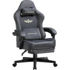 GTPLAYER Chaise de Gaming - Respirante - Ergonomique - Tissu de qualité supérieure -Gris