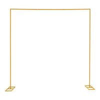 3 x 3 m-Armature en métal doré-Pour arche de mariage-Avec bases-Décoration carrée-Amovible-Capacité de charge 10 kg - Pour mariage
